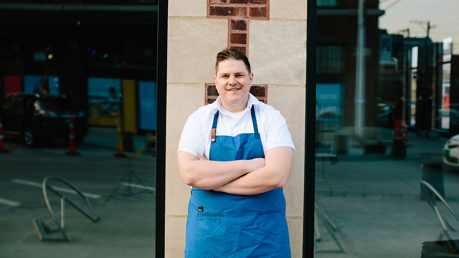 Chef Joe Flamm in his apron